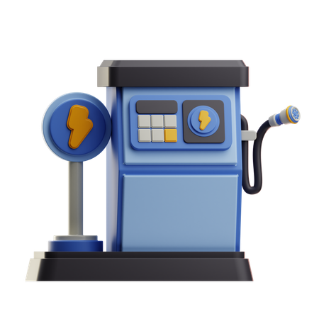 Stylische Elektroladestation für schnelle Energie  3D Icon