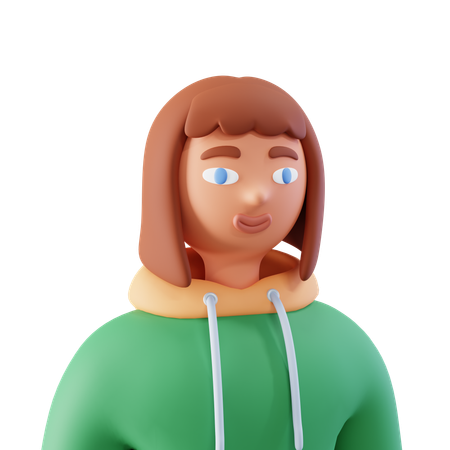 Stylisches Mädchen  3D Icon