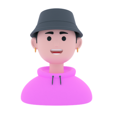 Stylish Boy  3D Icon