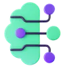 Stylish Cloud-Based Data Flow Icon