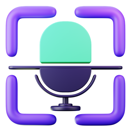 태블릿과 스마트폰을 위한 스타일리시한 데스크탑 홀더  3D Icon
