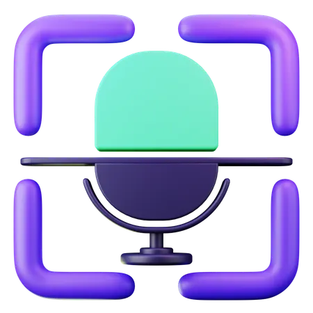 태블릿과 스마트폰을 위한 스타일리시한 데스크탑 홀더  3D Icon