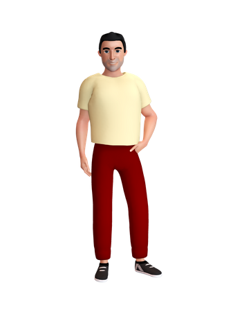 Stylish man  3D Illustration