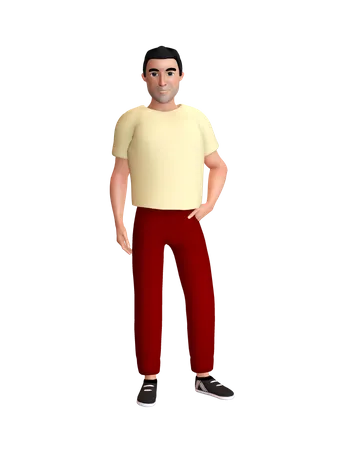 Stylish man  3D Illustration