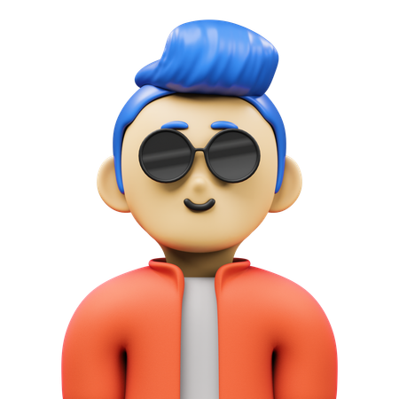 スタイリッシュな男性のアバター  3D Icon