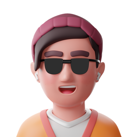 Stylish Young Man  3D Icon