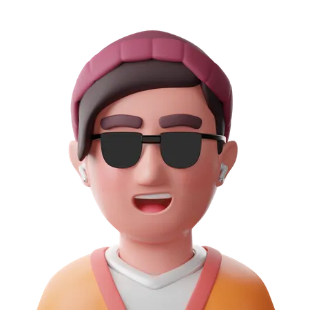 Stylish Young Man  3D Icon