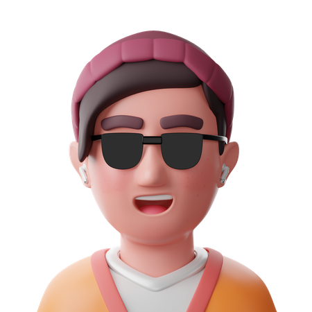 Stylish Young Man  3D Icon