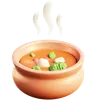 Stylized Bowl Of Soup With Steaming Aroma