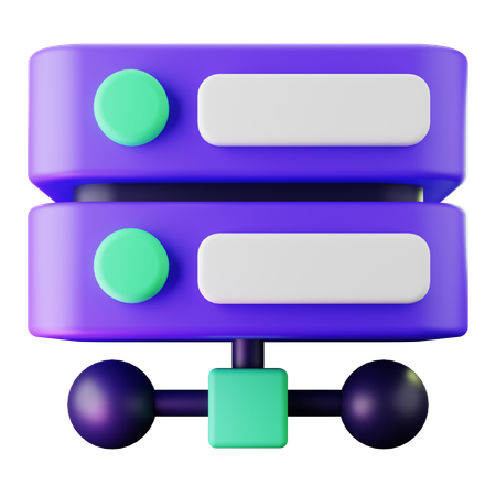 Stylized Database for Tech Interfaces  3D Icon