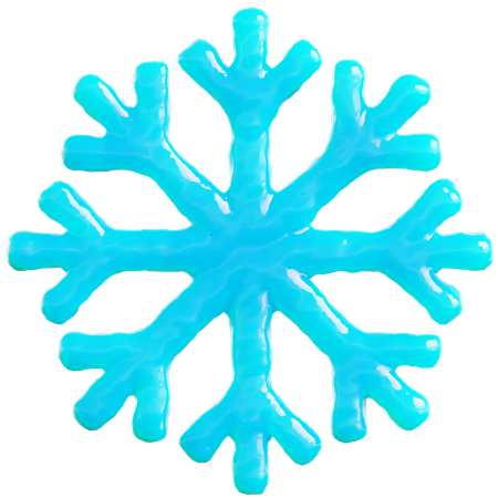 Stylized Snowflake  3D Icon
