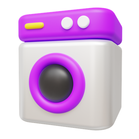 Stylized Washing Machine  3D Icon