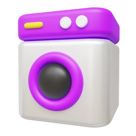 Stylized Washing Machine 3 D Illustration 3D Icon