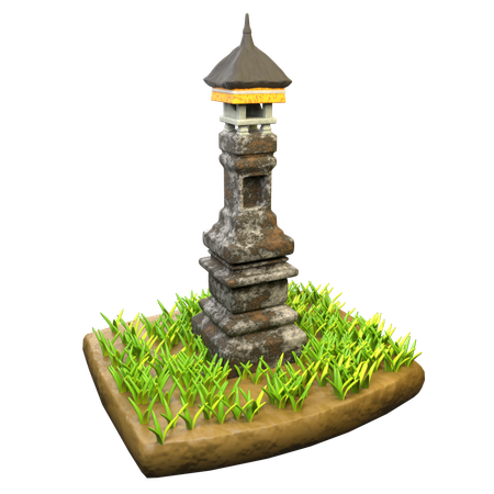 Subak-Tempel  3D Icon