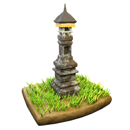 Subak-Tempel  3D Icon