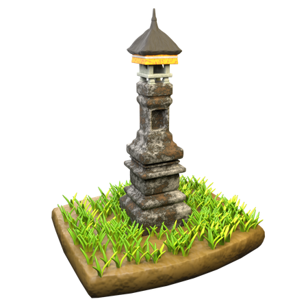 Subak Temple  3D Icon