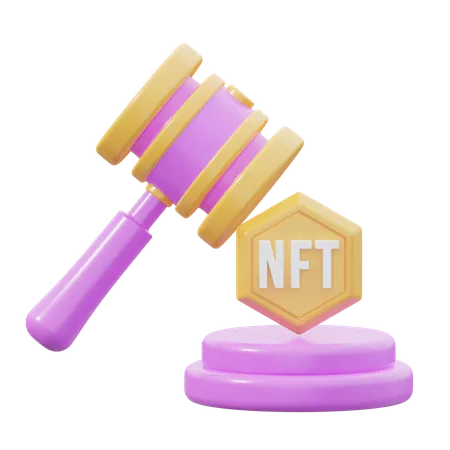 Subasta de arte nft  3D Icon