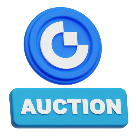 Subasta de tokens de puerta  3D Icon