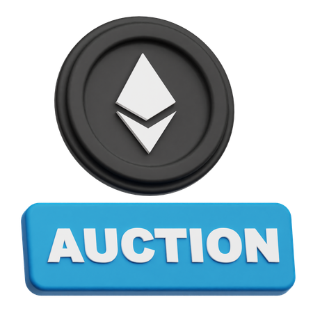 Subasta de ethereum  3D Icon