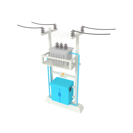 Substação elétrica  3D Icon