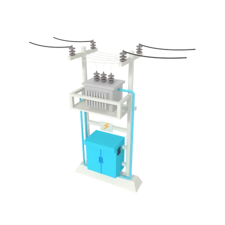 Substação elétrica  3D Icon