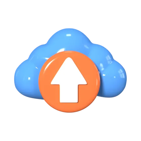 Subir a la nube  3D Icon