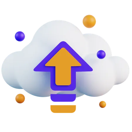 Subir a la nube  3D Icon
