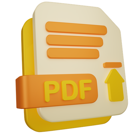 Subir archivo pdf  3D Icon