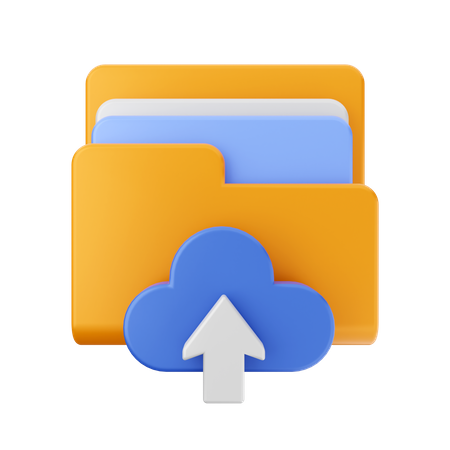 Subir carpeta en la nube  3D Icon