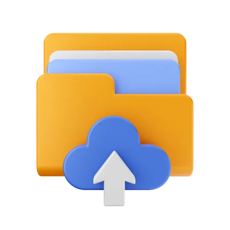 Subir carpeta en la nube  3D Icon