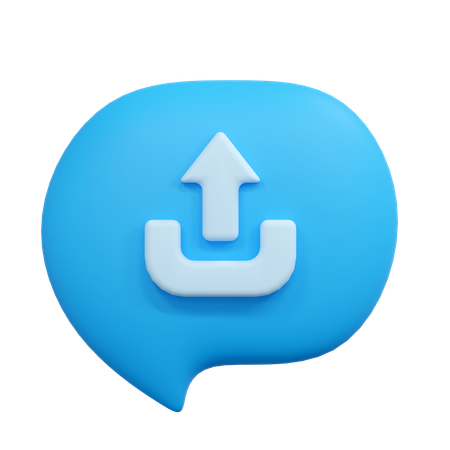 Subir chat  3D Icon