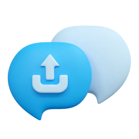 Subir chat  3D Icon