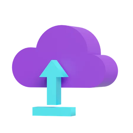 Subir nube  3D Icon