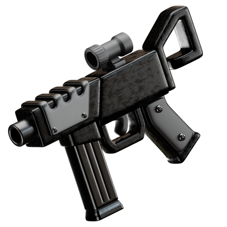 Submachine Gun  3D Icon