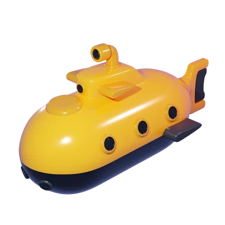 Submarine 3 D Icon 3D Icon