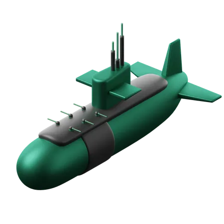 Submarino militar  3D Icon
