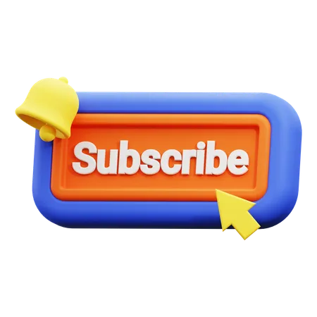 3 D Subscribe Icon 3D Icon