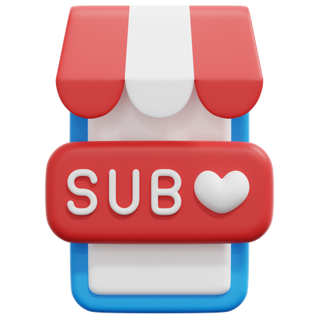 구독하다  3D Icon