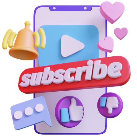 Subscribe  3D Illustration