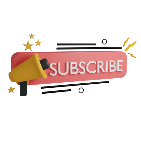 Subscribe announce  3D Icon