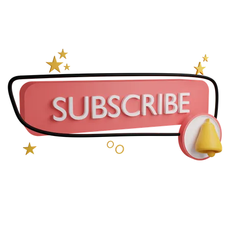 Subscribe Bell 3 D Illustration Contains PNG BLEND And OBJ Files 3D Icon