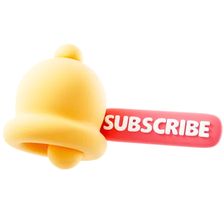 Subscribe Bell Notification 3D Icon