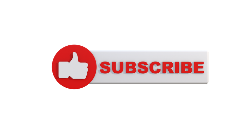 Subscribe Button  3D Icon