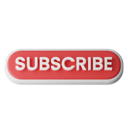 Subscribe Button  3D Icon