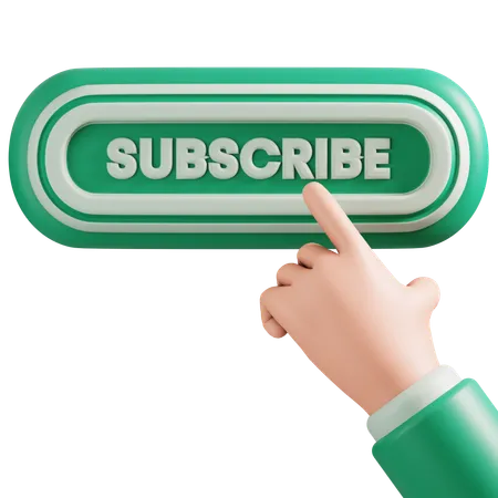 Subscribe button  3D Icon