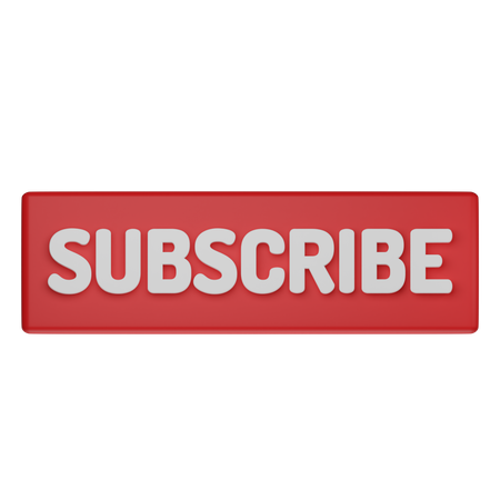 Subscribe Button  3D Icon