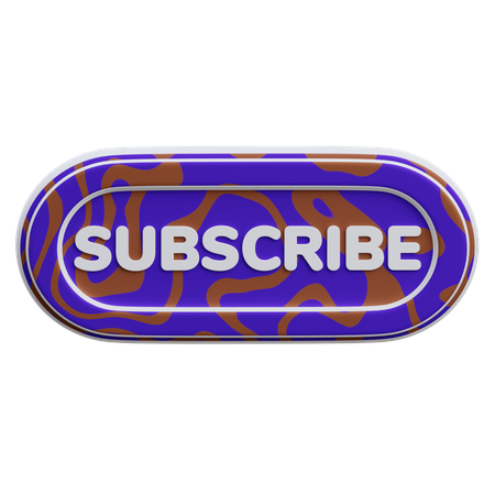 Subscribe Button  3D Icon