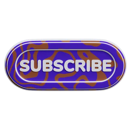 Subscribe Button  3D Icon