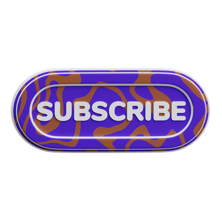 Subscribe Button  3D Icon