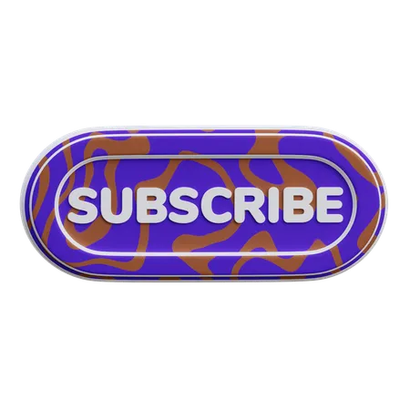 Subscribe Button  3D Icon